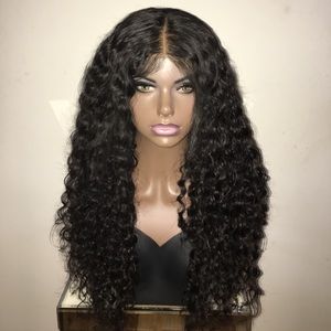 🎀Indian virgin Water Wave Wig with Lace Closure